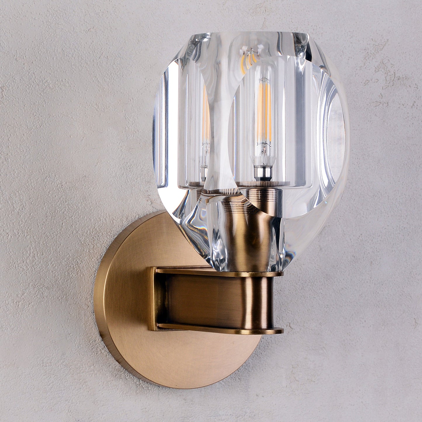 Charles Crystal Wall Sconce Brass