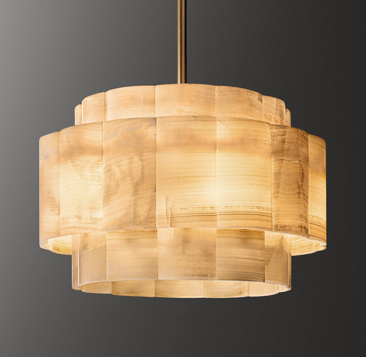 Florian Alabaster Large Chandelier 27"