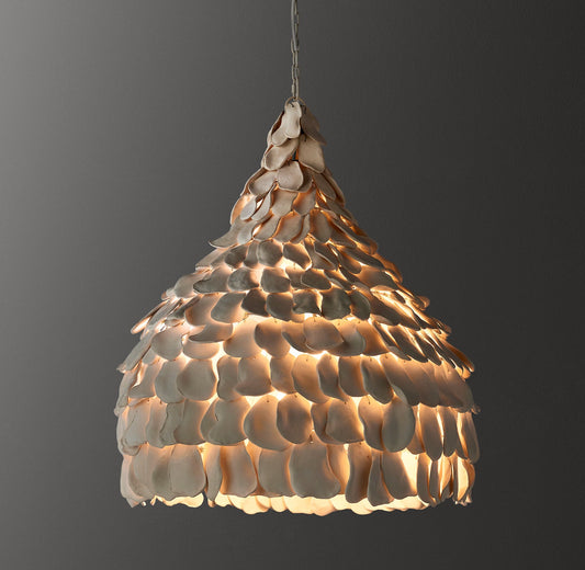 Handcrafted Clay Petal Chandelier