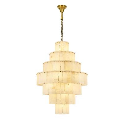 Alabaster Multi-Tier Round Chandelier