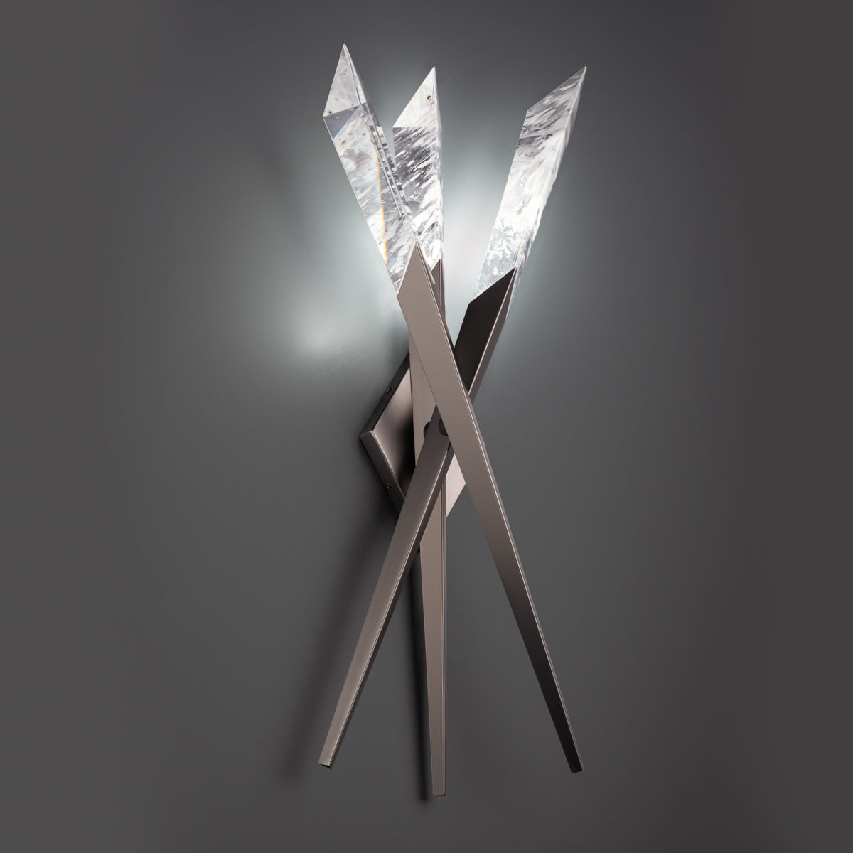 Quartz LED Wall Sconce 3 Lights USE Optic Haze Quartz