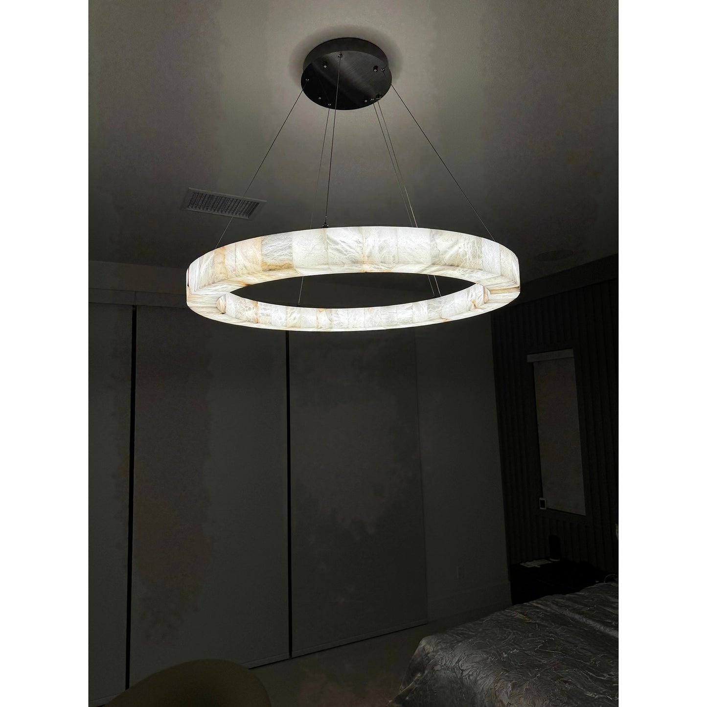 Art Rivage Calcite Ring Chandelier 30" 39"