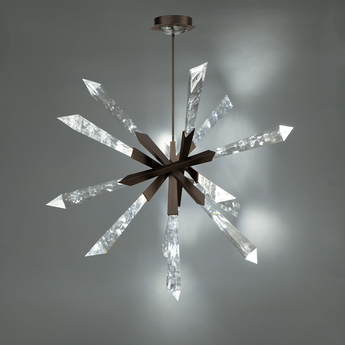 Quartz LED Pendant 48"W Optic Haze Quartz