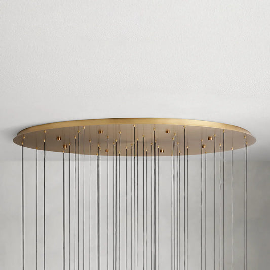 Rain Glass Soltaire 58" Round Chandelier