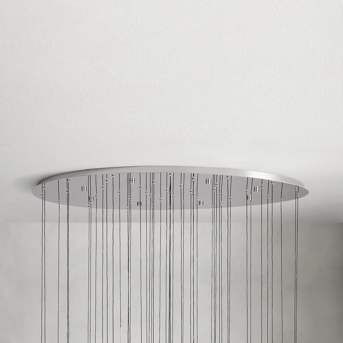 Rain Glass Soltaire 58" Round Chandelier