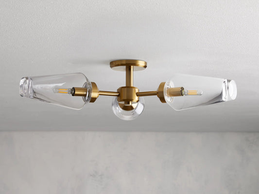 Arrow Flush Mount in Brass
