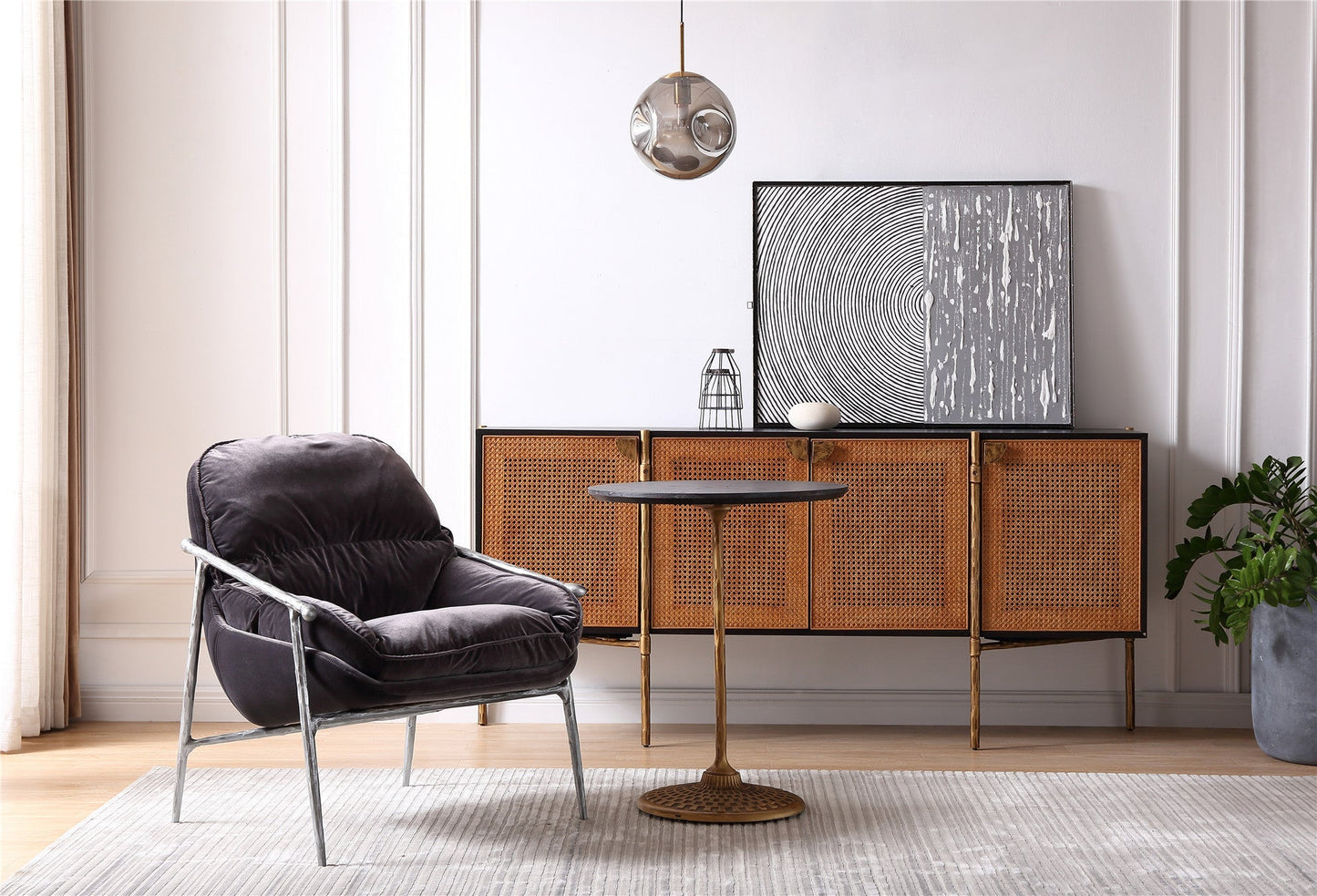 Thaddeus Brown Leather Accent Chairs