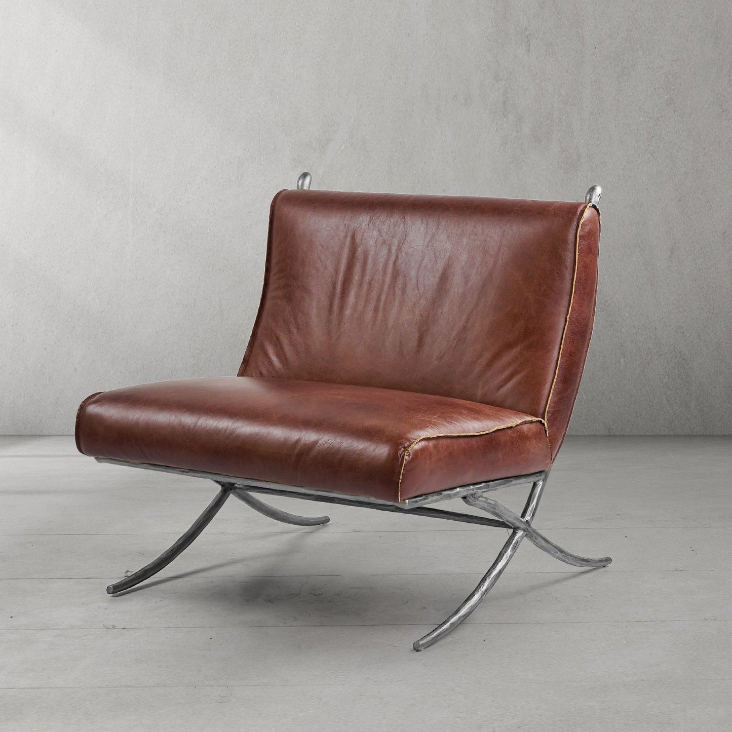 Thaddeus Vintage Leather Lounge Chair