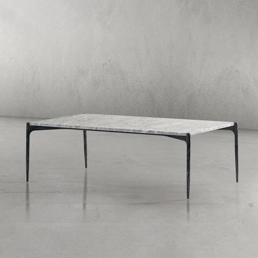 Thaddeus Rectangle Horn Marble Coffee Table