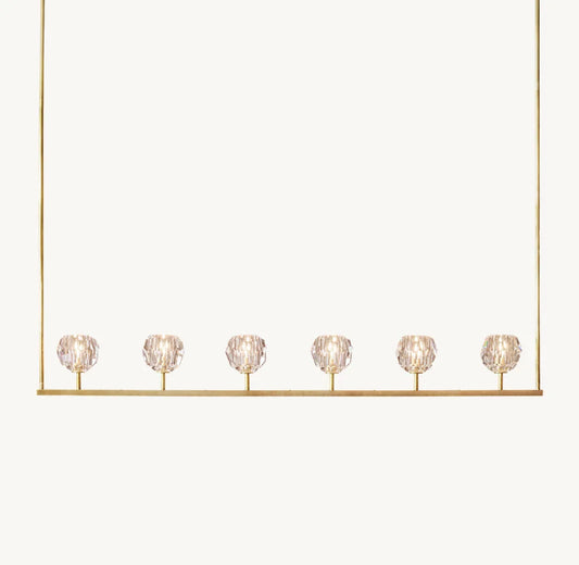 Boule De Cristal Clear Glass Linear Chandelier 60"