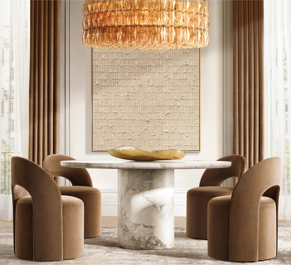 CHIARA CLEAR GLASS ROUND CHANDELIER 37"