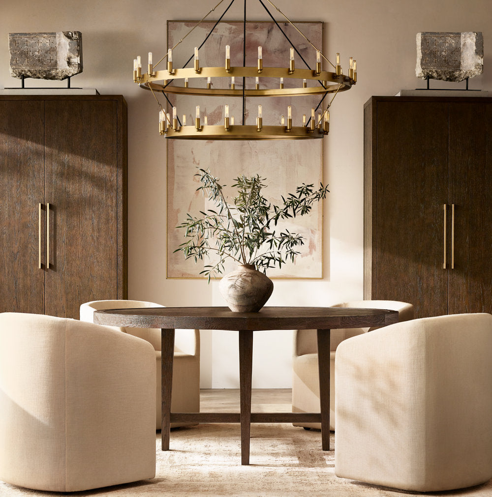 CAMINO VINTAGE FILAMENT TWO-TIER CHANDELIER 50"