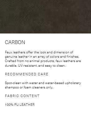 Kirsten Faux Counter Stool in Carbon Leather