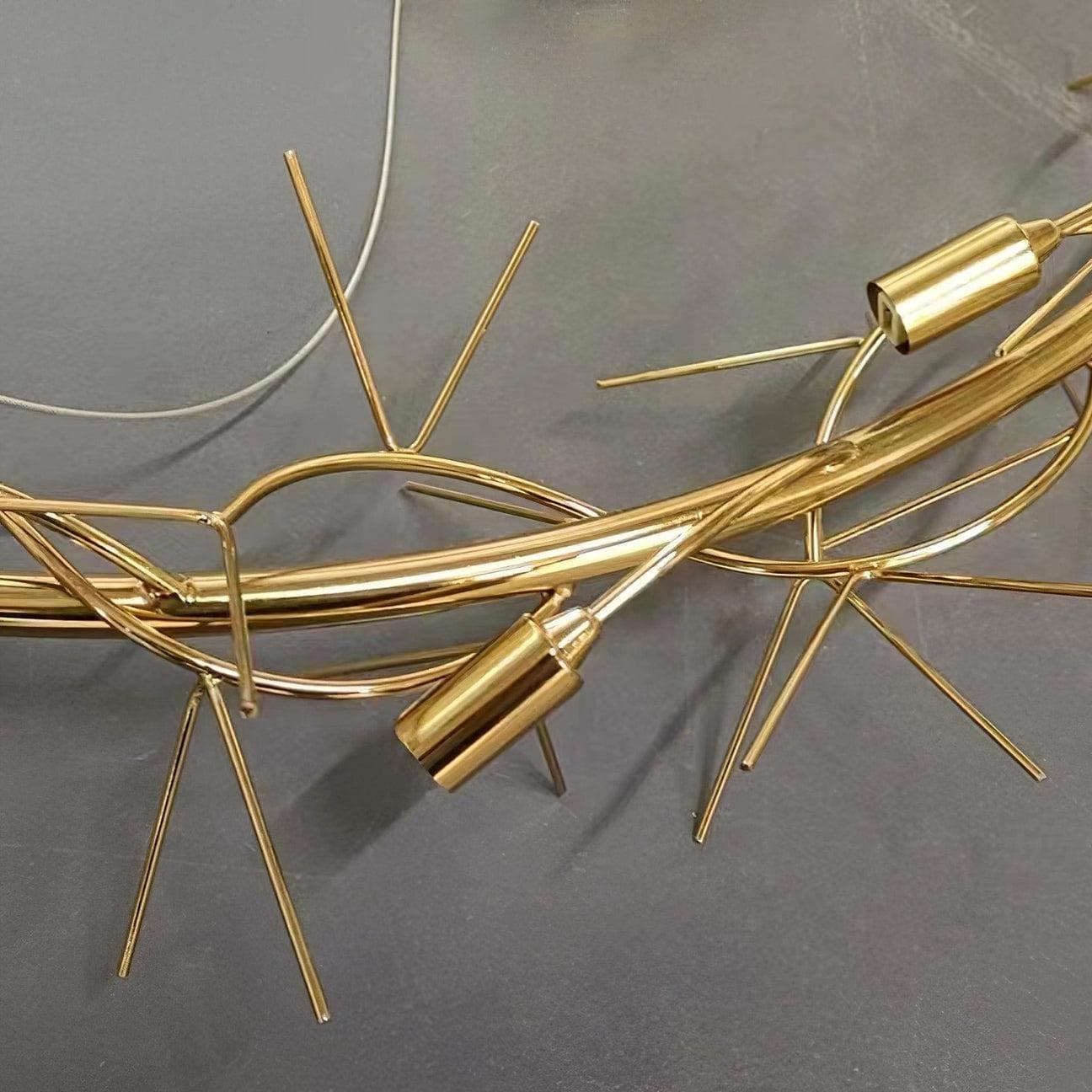 Gingko Chandelier O USE White and Gold