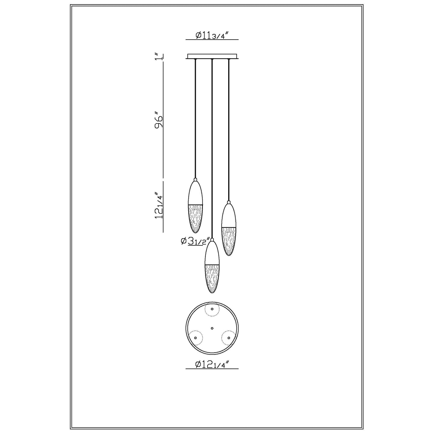 Ecrou Multi Drop Chandelier
