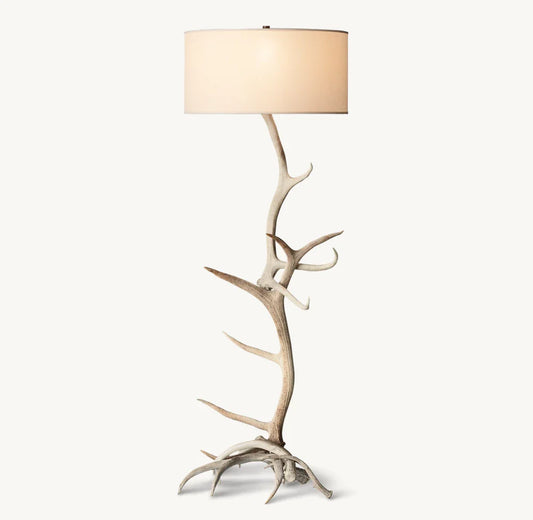 NATURAL DEER ANTLER FLOOR LAMP