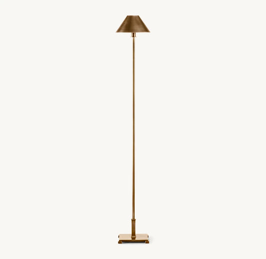 PETITE CANDLESTICK METAL SHADE FLOOR LAMP