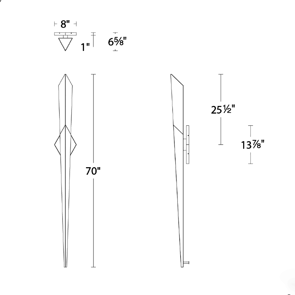 Quartz LED Grand Wall Sconce USE Optic Haze Quartz