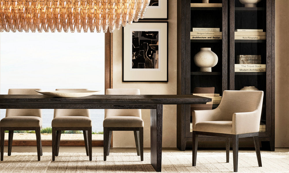 CHIARA SMOKE GLASS TIERED RECTANGULAR CHANDELIER 74"