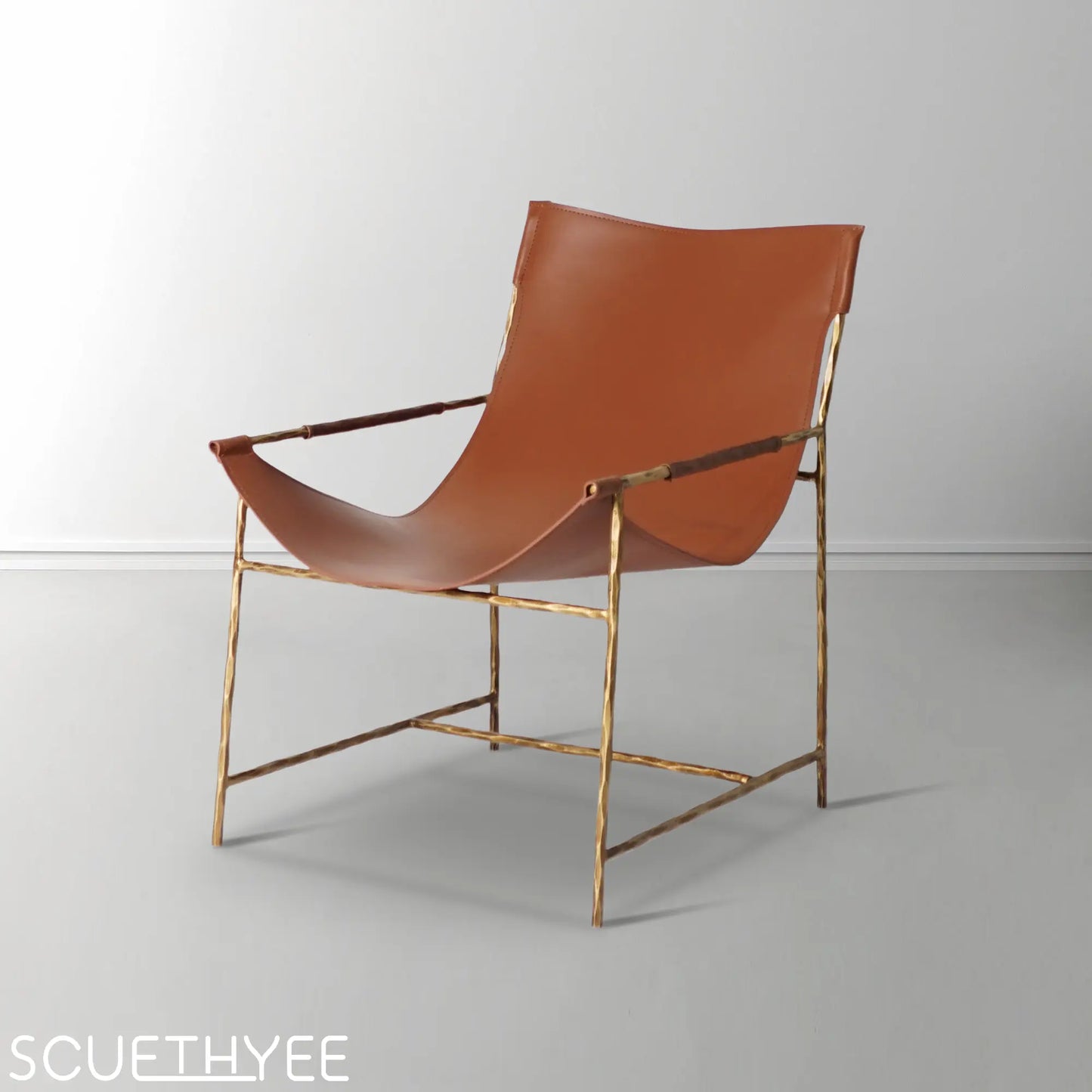 Thaddeus Brown Leather Lounge Chair