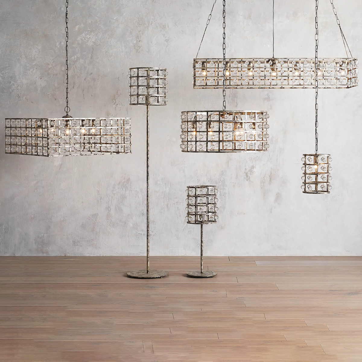 Moder Cage Crystal Pendant