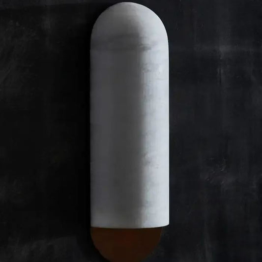 Alabaster Curved and Elongated Wall Sconces 14''H