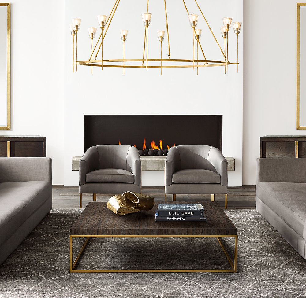 TORCHE DE VERRE ROUND CHANDELIER 46"