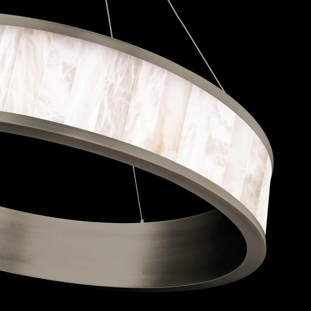 Coliseo Alabaster Round Chandelier 28"