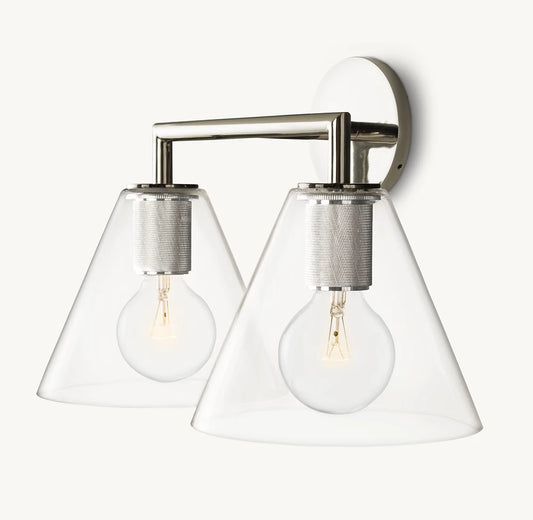 Funnel Shade Double Sconce