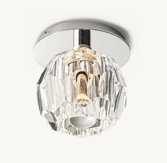 BOULE DE CRISTAL CLEAR GLASS PETITE FLUSHMOUNT