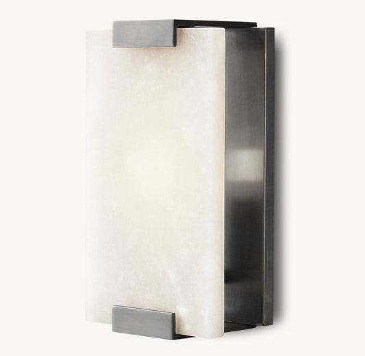 HAND-CARVED ALABASTER SCONCE