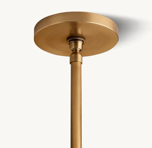 HAND-CARVED ALABASTER CYLINDER PENDANT 14"