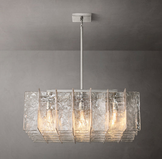 LATTICE SQUARE CHANDELIER 37"