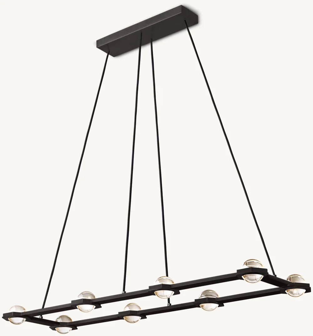 ÉCLATANT RECTANGULAR CHANDELIER 54"