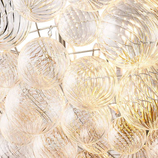 Talia Glass Ball Linear Chandelier 51"