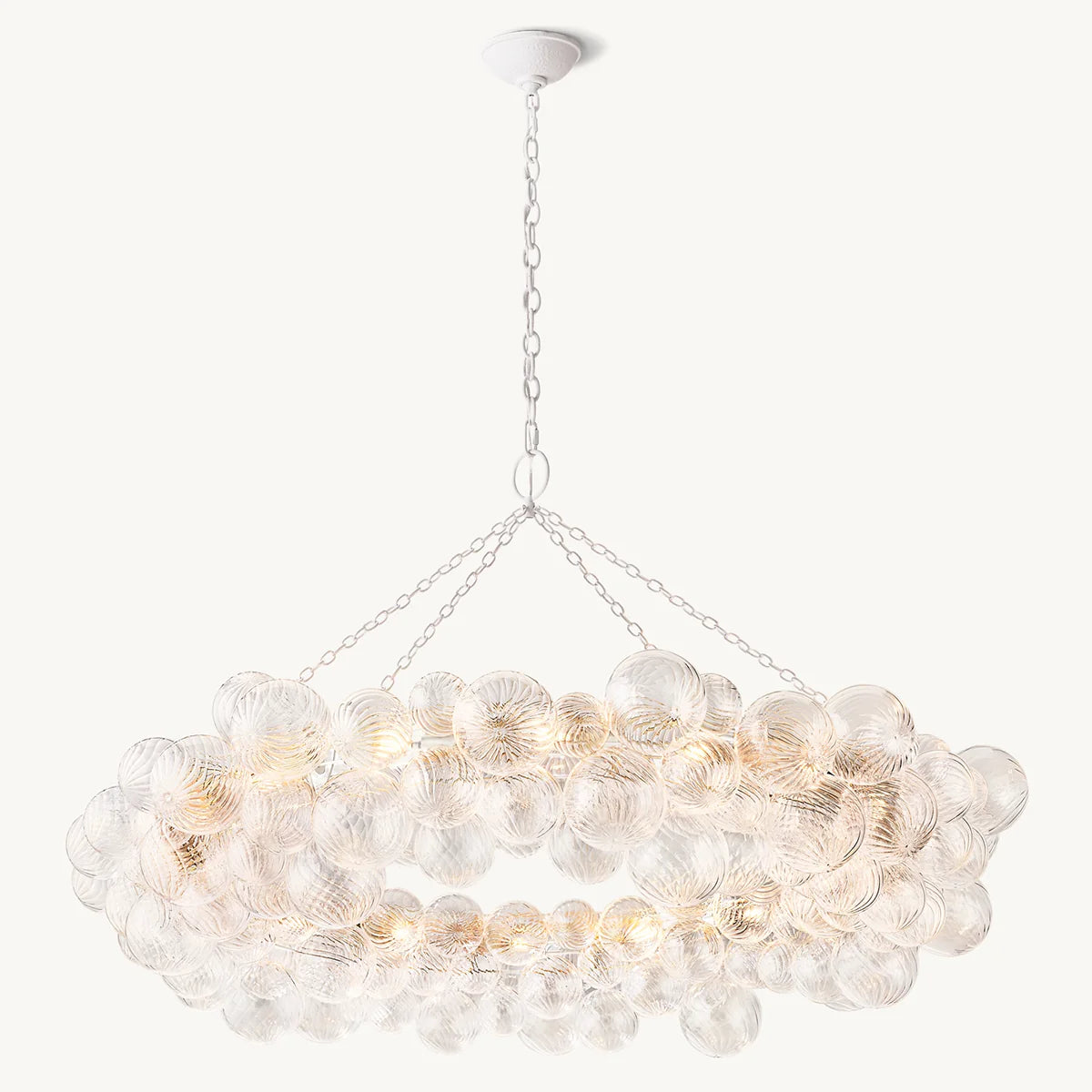 Talia Glass Ball Ring Chandelier 54"