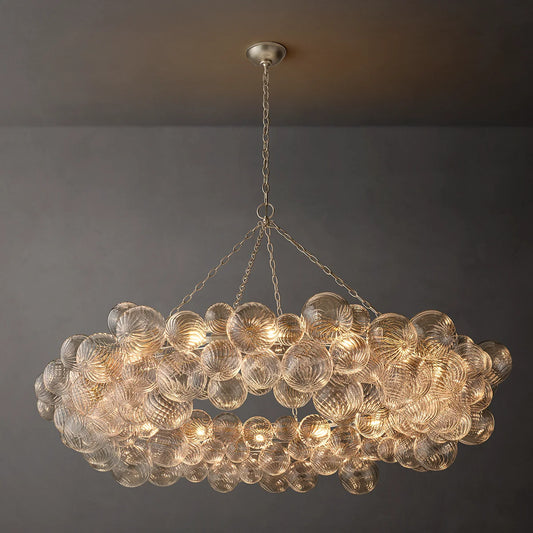 Talia Glass Ball Ring Chandelier 63"