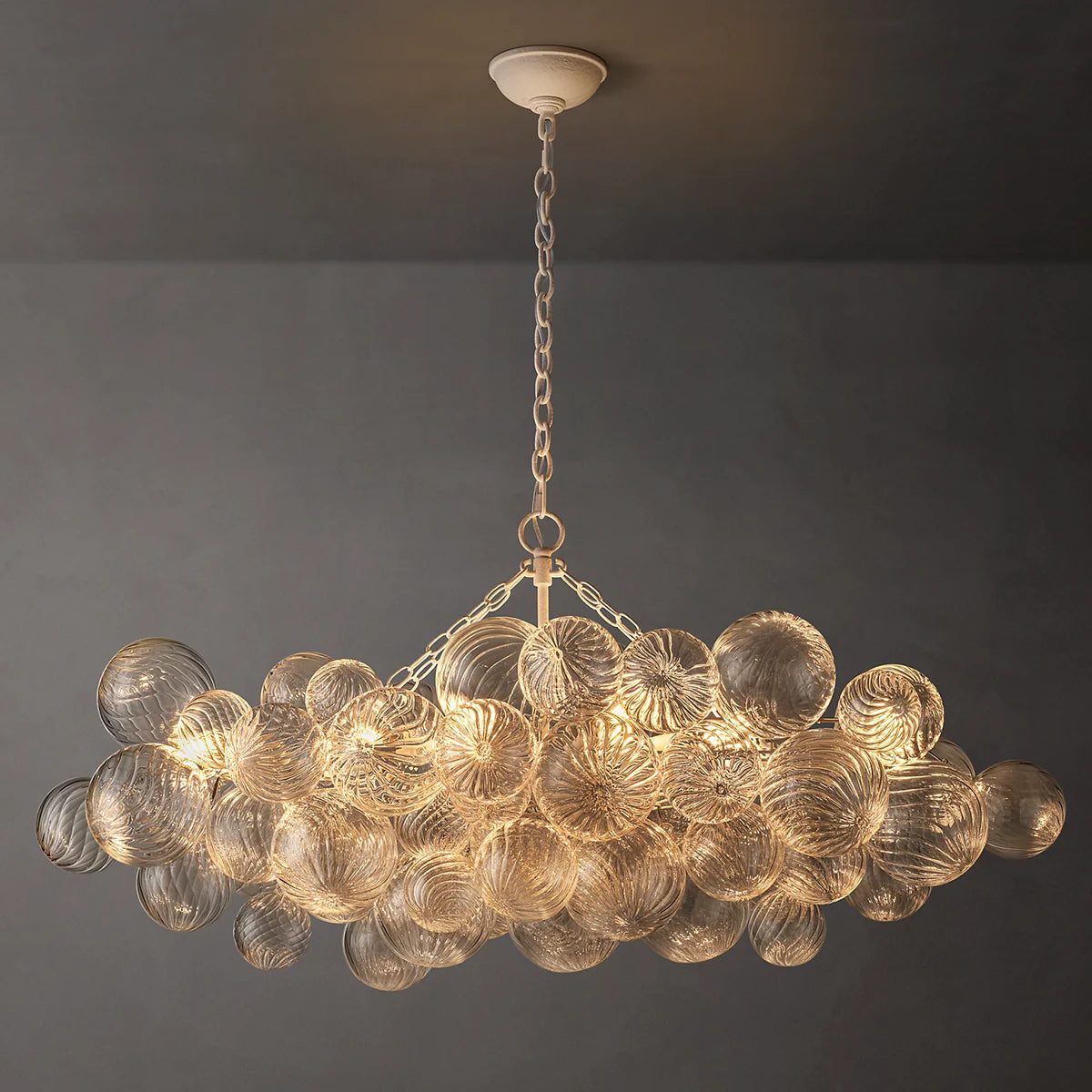 Talia Glass Ball Linear Chandelier 51"