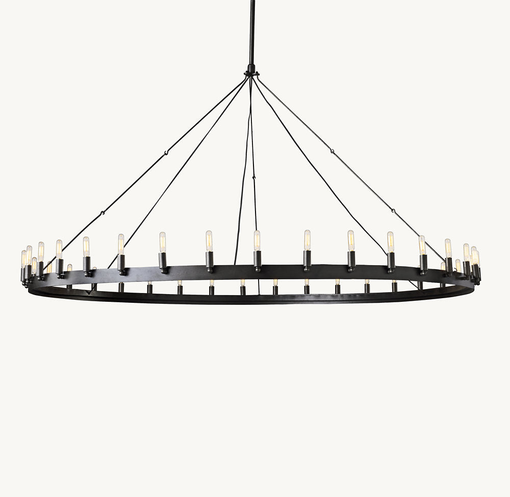 CAMINO VINTAGE FILAMENT ROUND CHANDELIER 73"