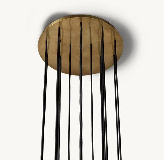 BOULE DE CRISTAL CLEAR GLASS ROUND CLUSTER CHANDELIER 19"