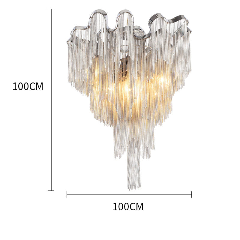 Cascading Tassel Aluminum Chain Ceiling lighting