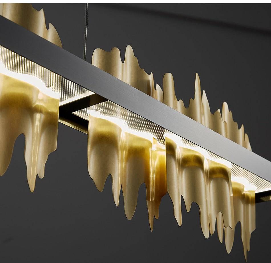 Nera de Brushed Dining Room Chandelier Brass