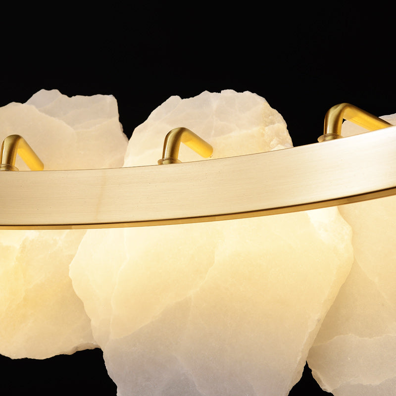 Marble Snowflake Round Chandelier