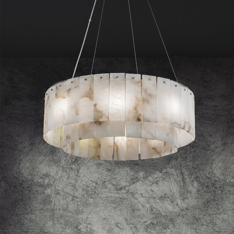 Aire Alabaster 2-Tier Round Chandelier