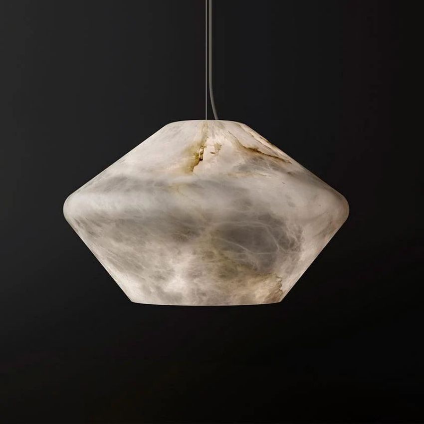 Theseus Alabaster Modern Comet Pendant