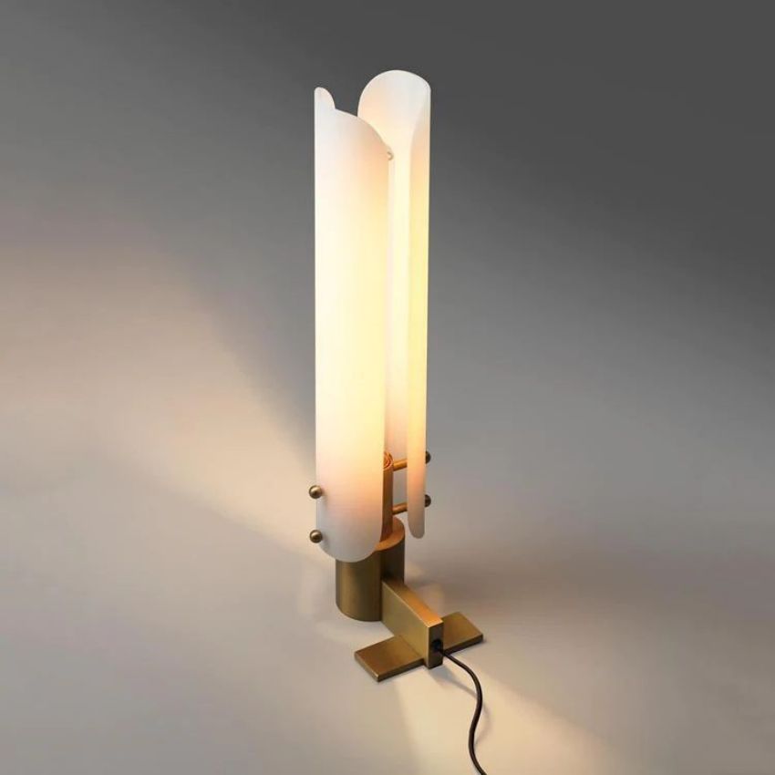 Alena White Glass Shade Table Lamp