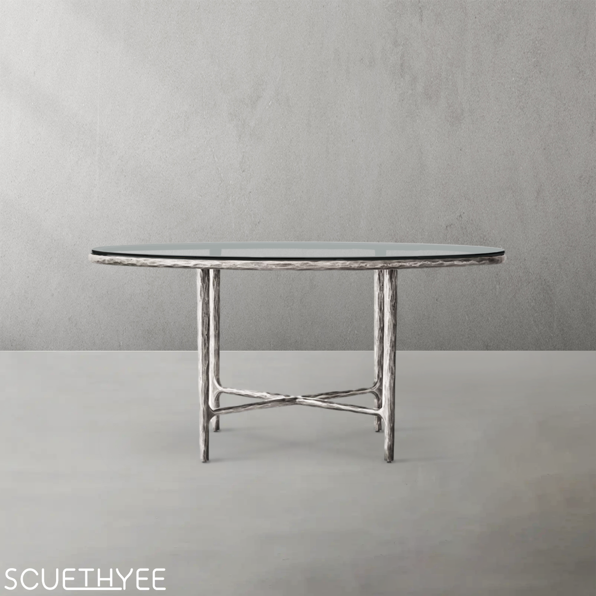 Thaddeus Glass Round Dining Table