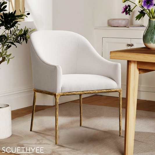 Thaddeus Slope Fabric Dining Armchair