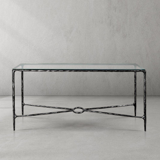 Thaddeus Rectangle Glass Console Table 60" 72"