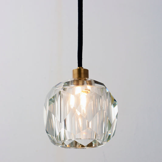 Balle Be Crystal Pendant Brass